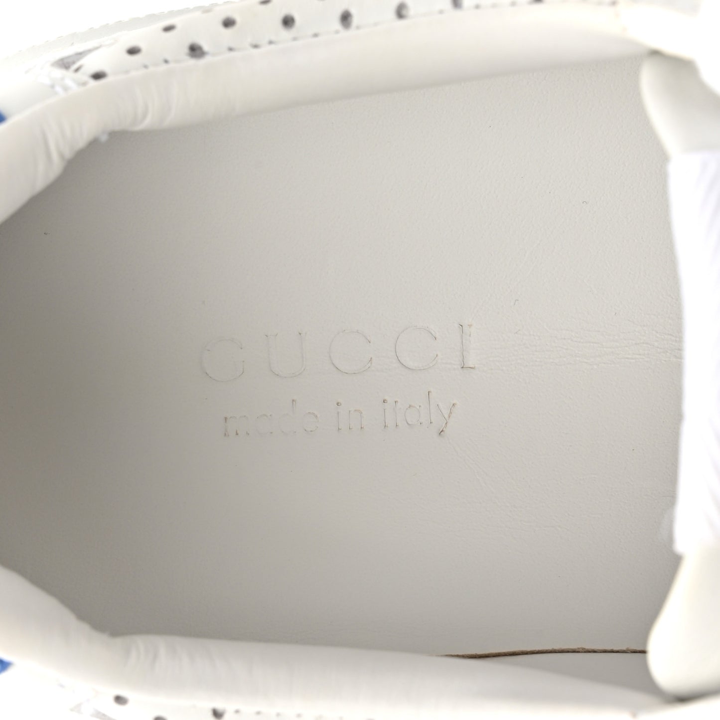 Calfskin Web Perforated Womens Platform 55mm Sneakers 37.5 White Bright Splash