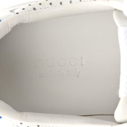 Gucci Calfskin Web Perforated Womens Platform 55mm Sneakers 37.5 White Bright Splash 8 of 10
