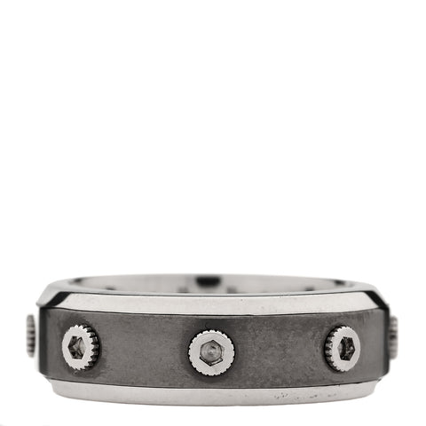 Sterling Silver Titanium Turbo Band Ring 62 10