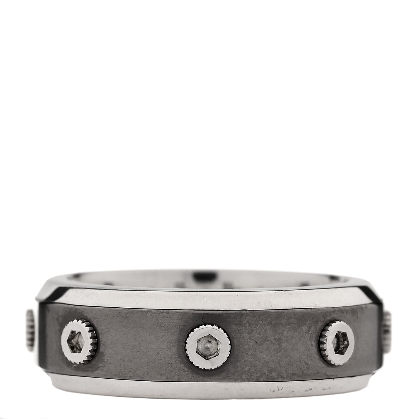 Sterling Silver Titanium Turbo Band Ring 62 10