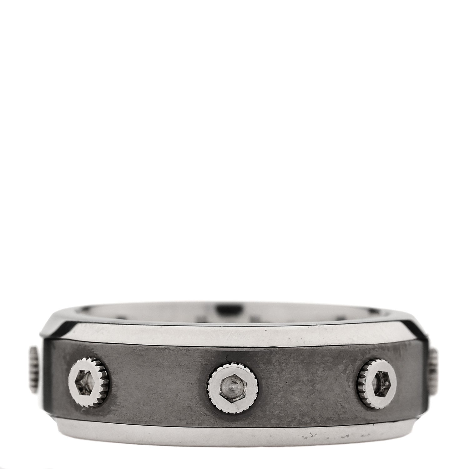 Tiffany Sterling Silver Titanium Turbo Band Ring 62 10 1 of 4