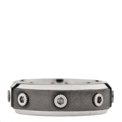 Tiffany Sterling Silver Titanium Turbo Band Ring 62 10 1 of 4