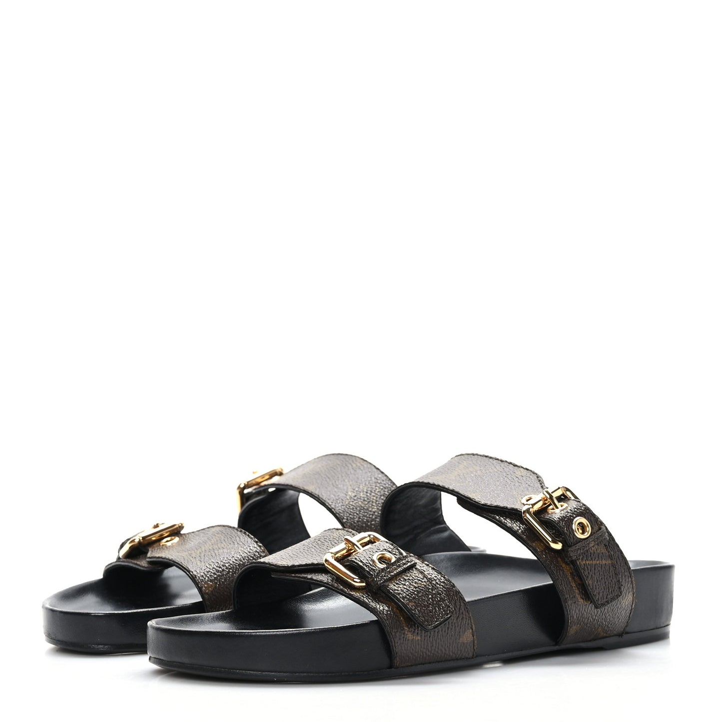 Monogram Bom Dia Mule Sandals 38 Black