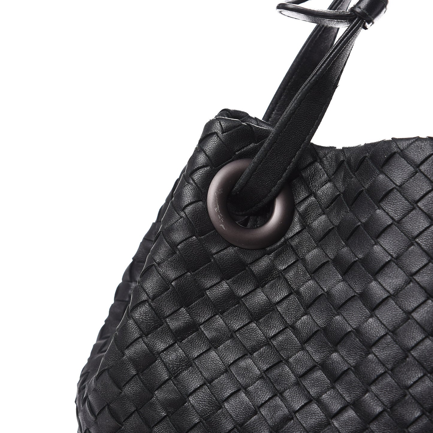 Nappa Intrecciato Medium Garda Bag Black