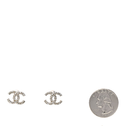 Chanel Crystal Timeless CC Earrings Light Gold 2 of 4