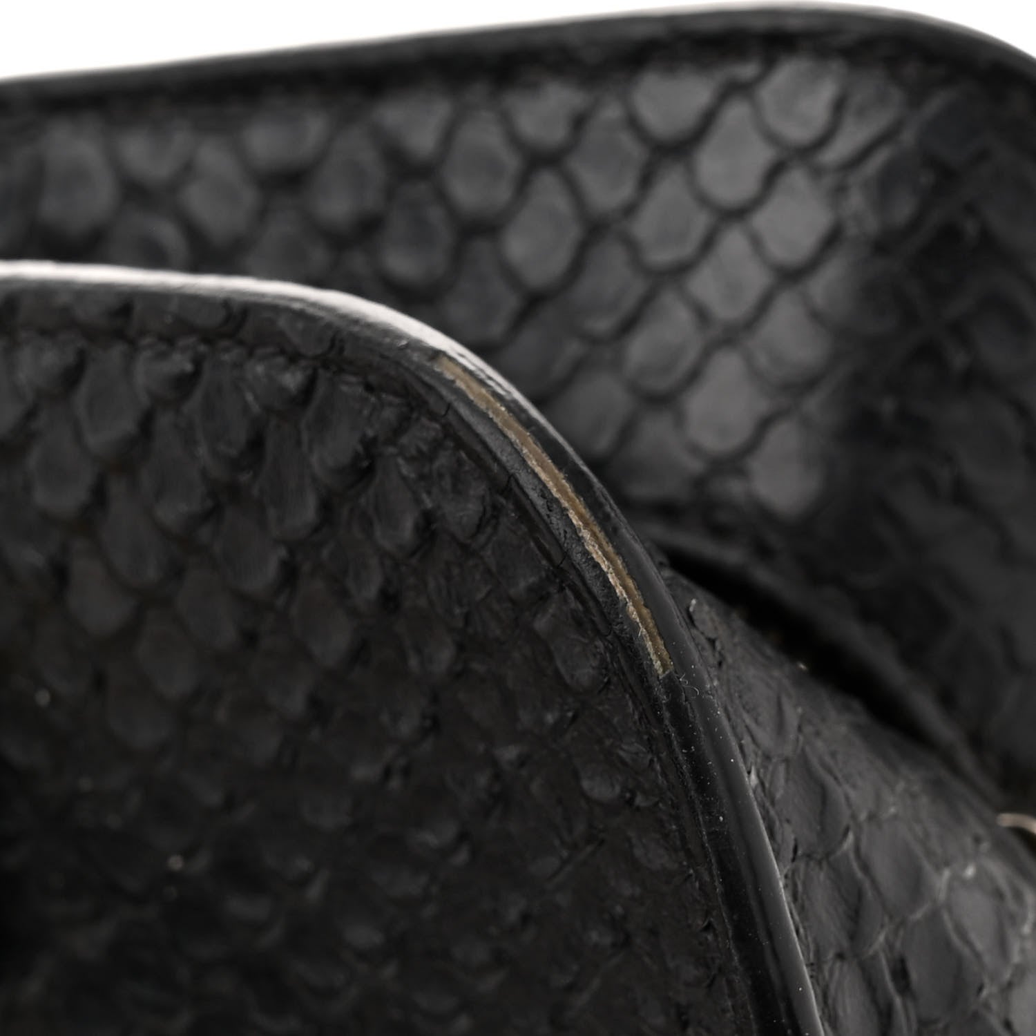 Saint Laurent Python Calfskin Embossed Monogram Baby Cabas Black 21 of 22