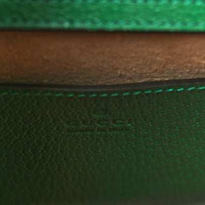 Gucci Textured Dollar Calfskin Web Mini Diana Tote Bag Green Blue 6 of 9