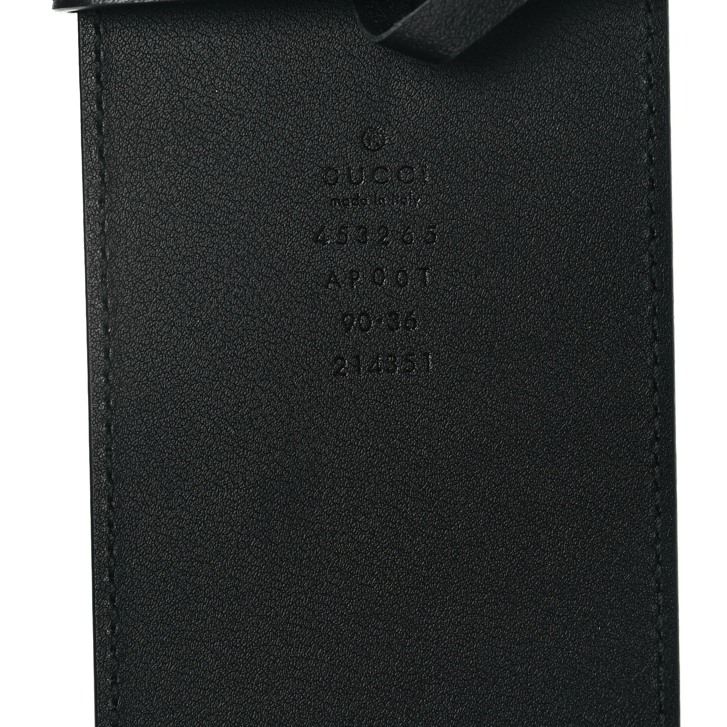 Calfskin Double G Wide Belt 90 36 Black