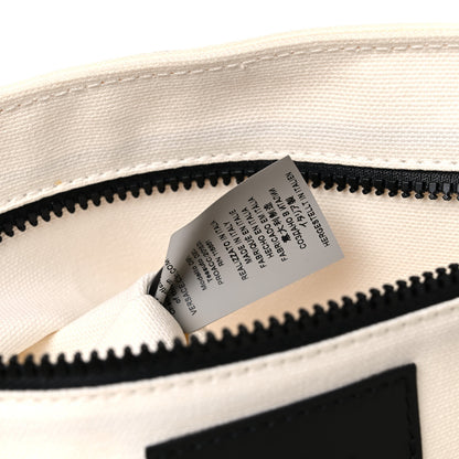 Versace Canvas Logo Tote Black White 7 of 28