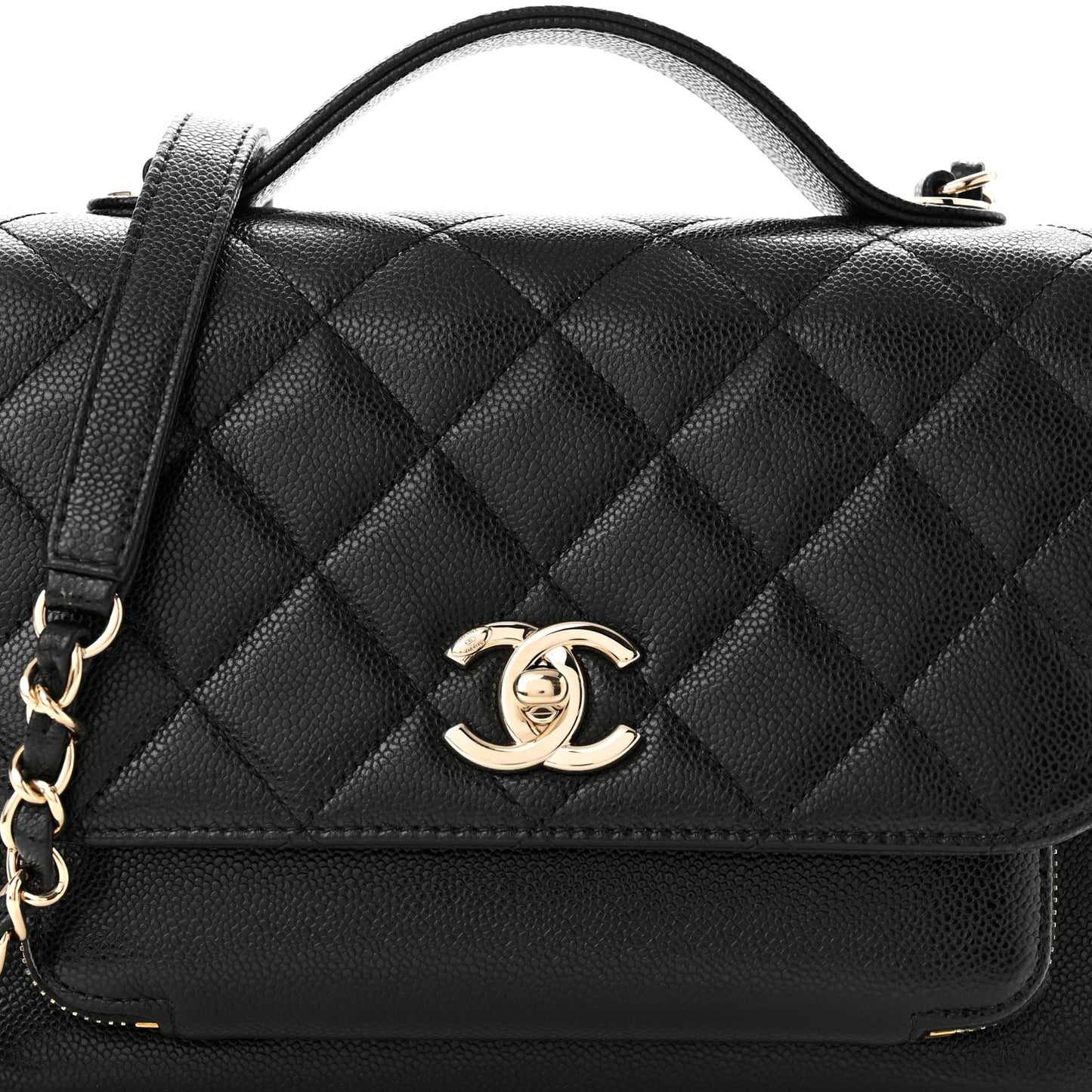 Caviar Quilted Medium Business Affinity Flap Black