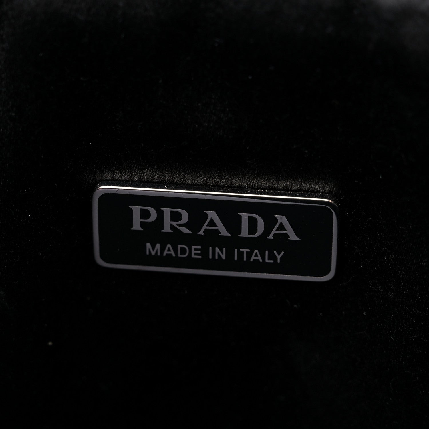 Prada Satin Crystal Triangle Pouch Black 6 of 10