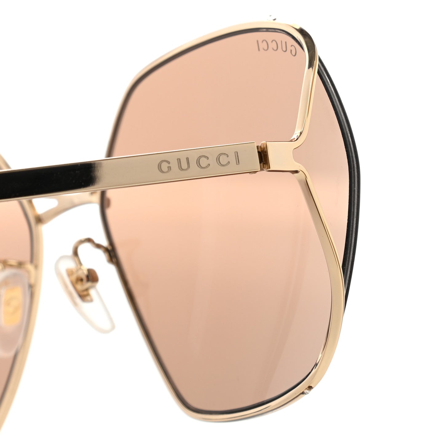 Metal Fork Square Frame Sunglasses GG0818SA Pink