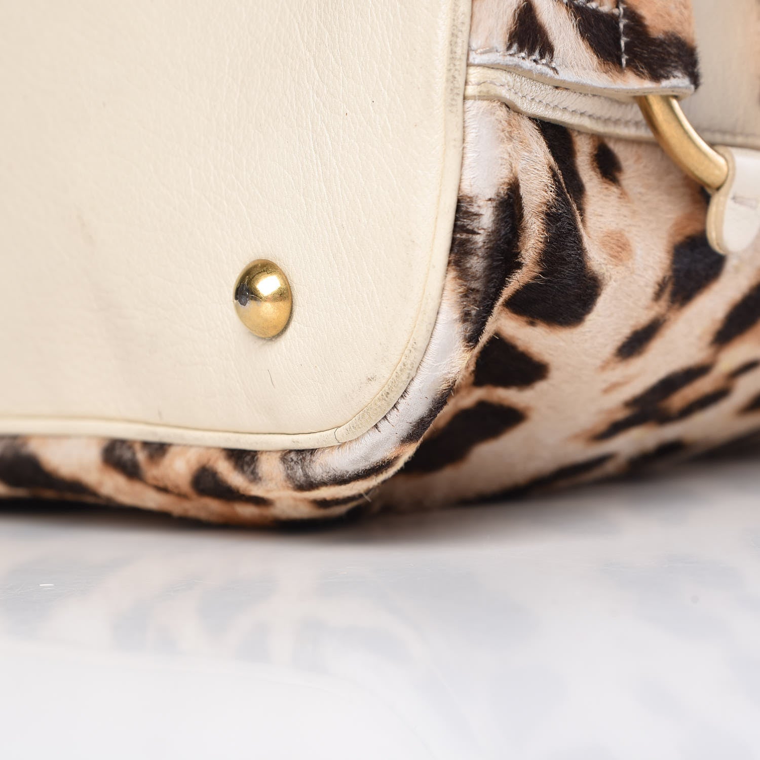 Saint Laurent Calf Hair Printed Oversized Muse Snow Leopard 16 of 20