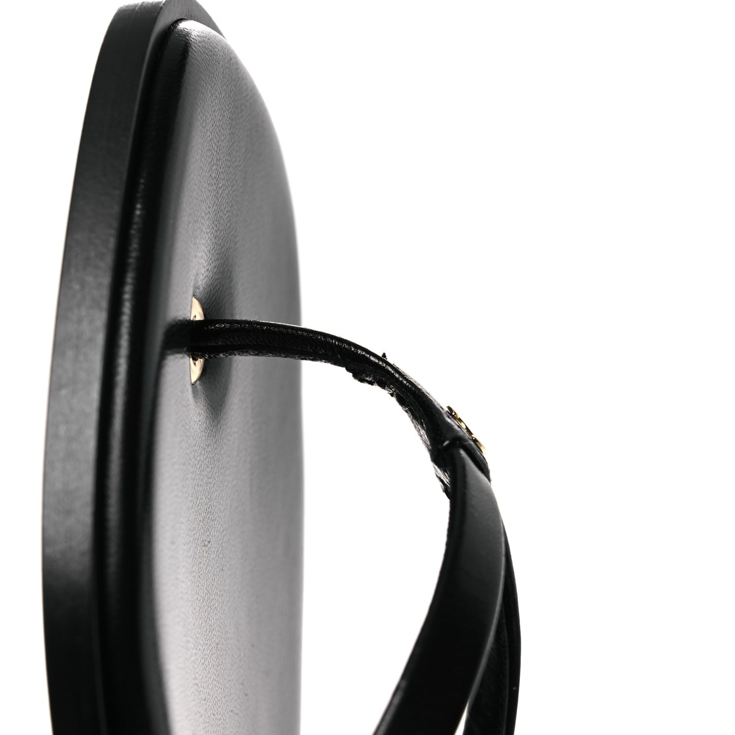 Goatskin CC Times Square Thong Sandals 37 Black