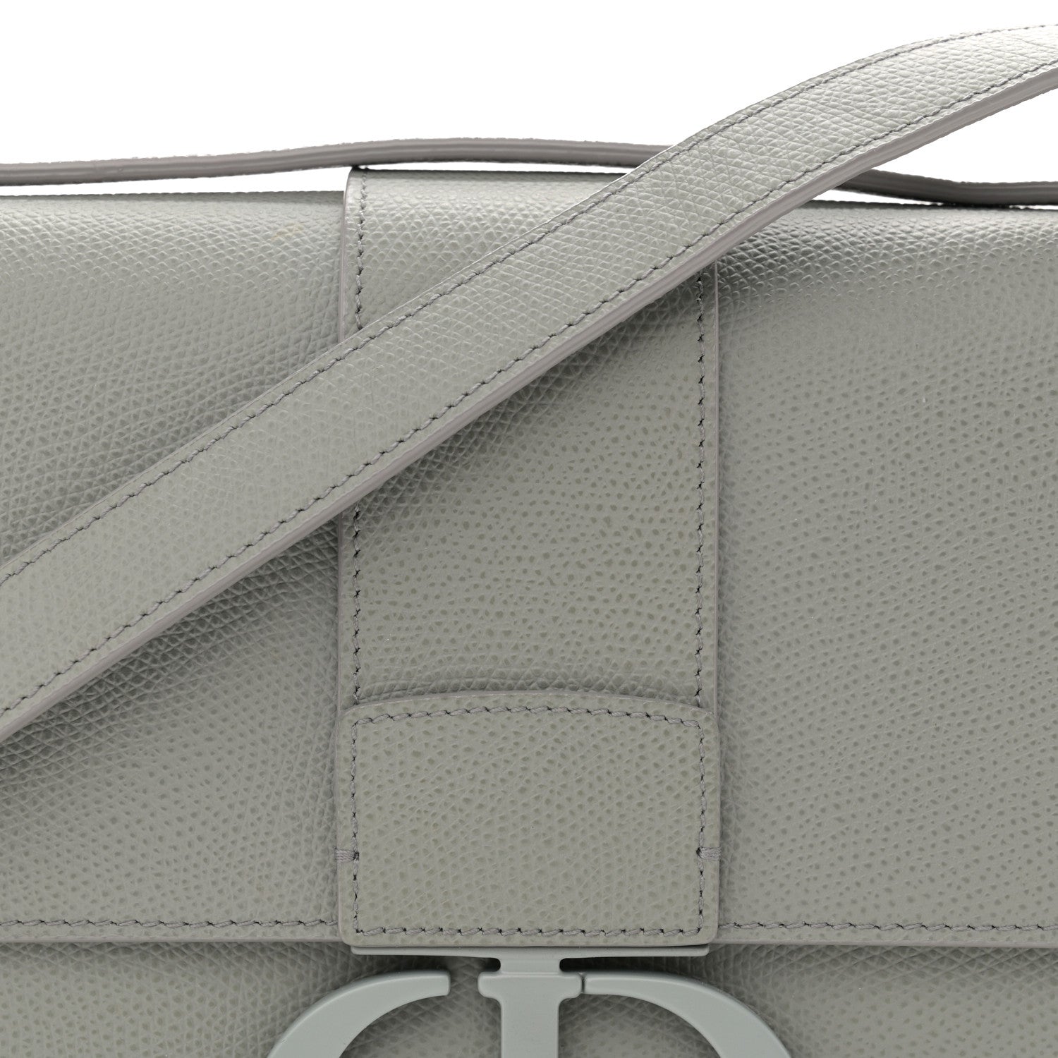 Christian Dior Ultra Matte Grained Calfskin 30 Montaigne Flap Bag Grey 8 of 10