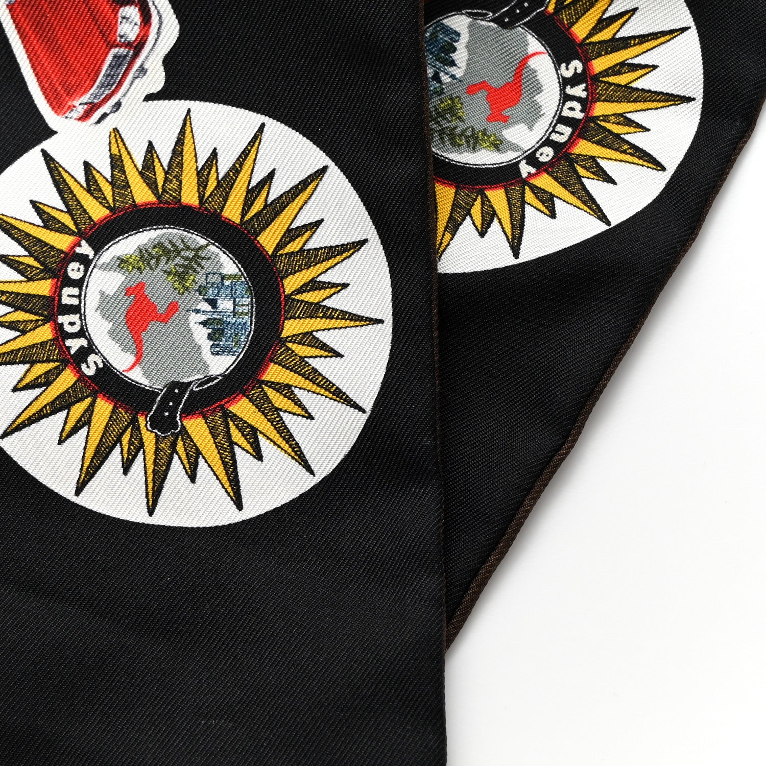 Louis Vuitton Silk Monogram World Tour Stickers Bandeau Black 4 of 5