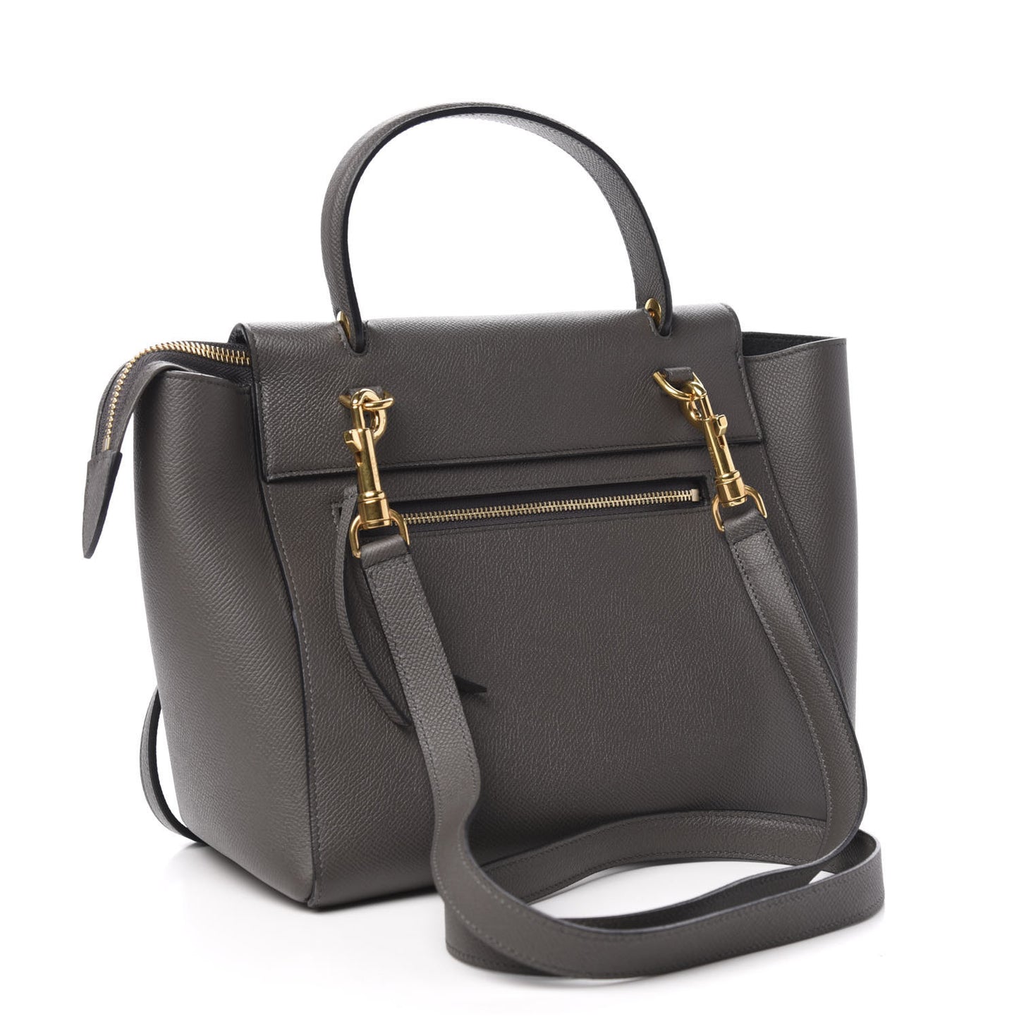 Grained Calfskin Micro Belt Bag Grey