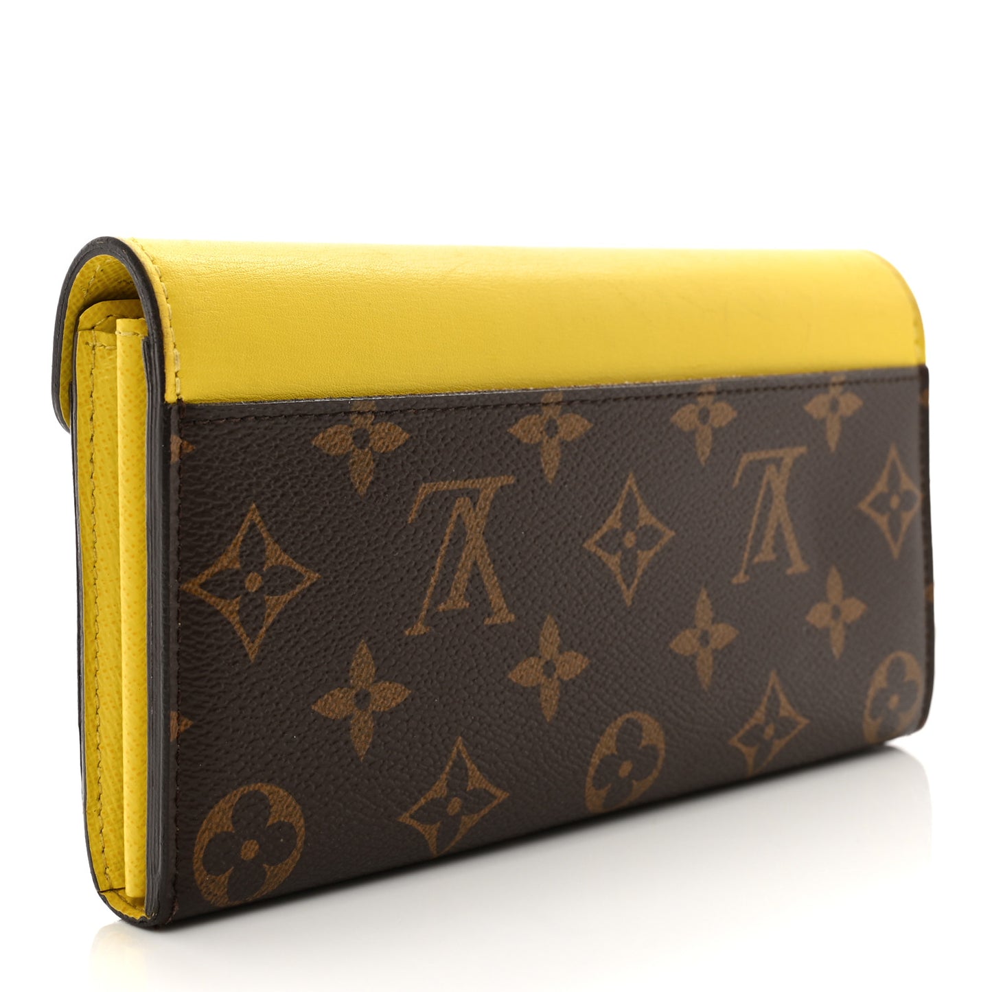 Monogram Tribal Mask Sarah Wallet Yellow