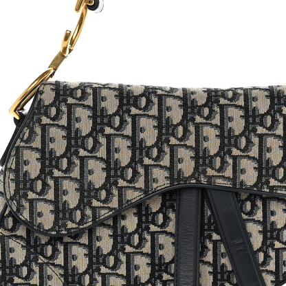 Christian Dior Oblique Saddle Bag Blue 9 of 12