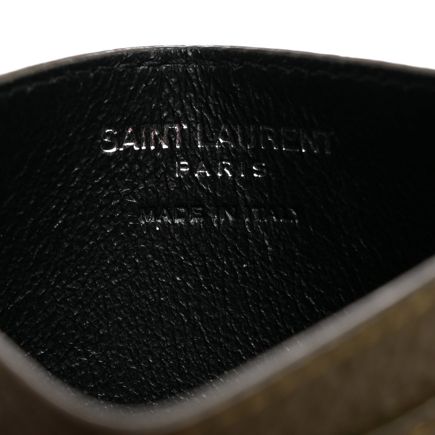 Calfskin Tiny Cassandre Credit Card Case Grey