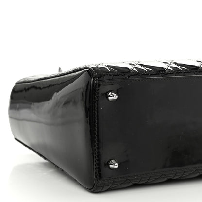 Christian Dior Patent Cannage Medium Lady Dior Black 8 of 10