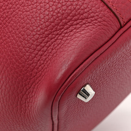 Hermes Taurillon Clemence Picotin Lock 18 PM Rouge Grenat 11 of 12