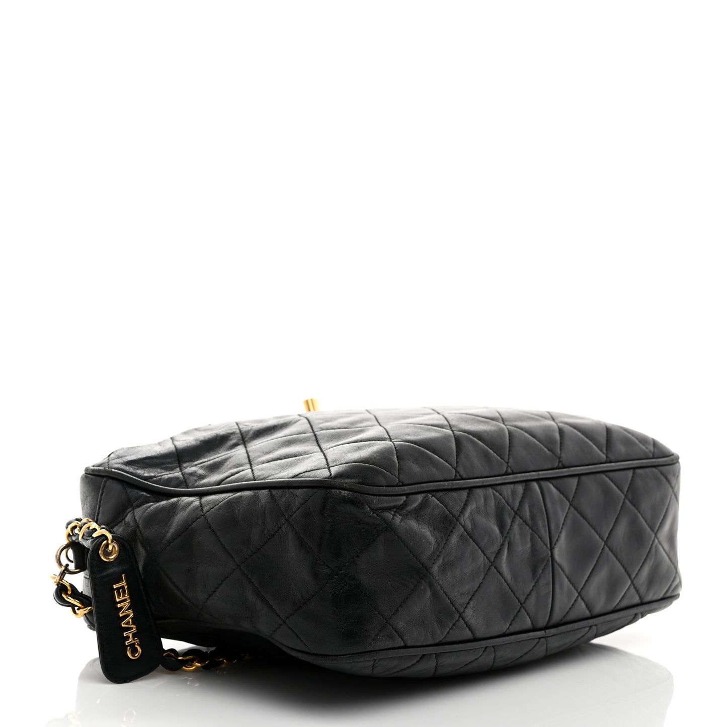 Lambskin Quilted Camera Case Black