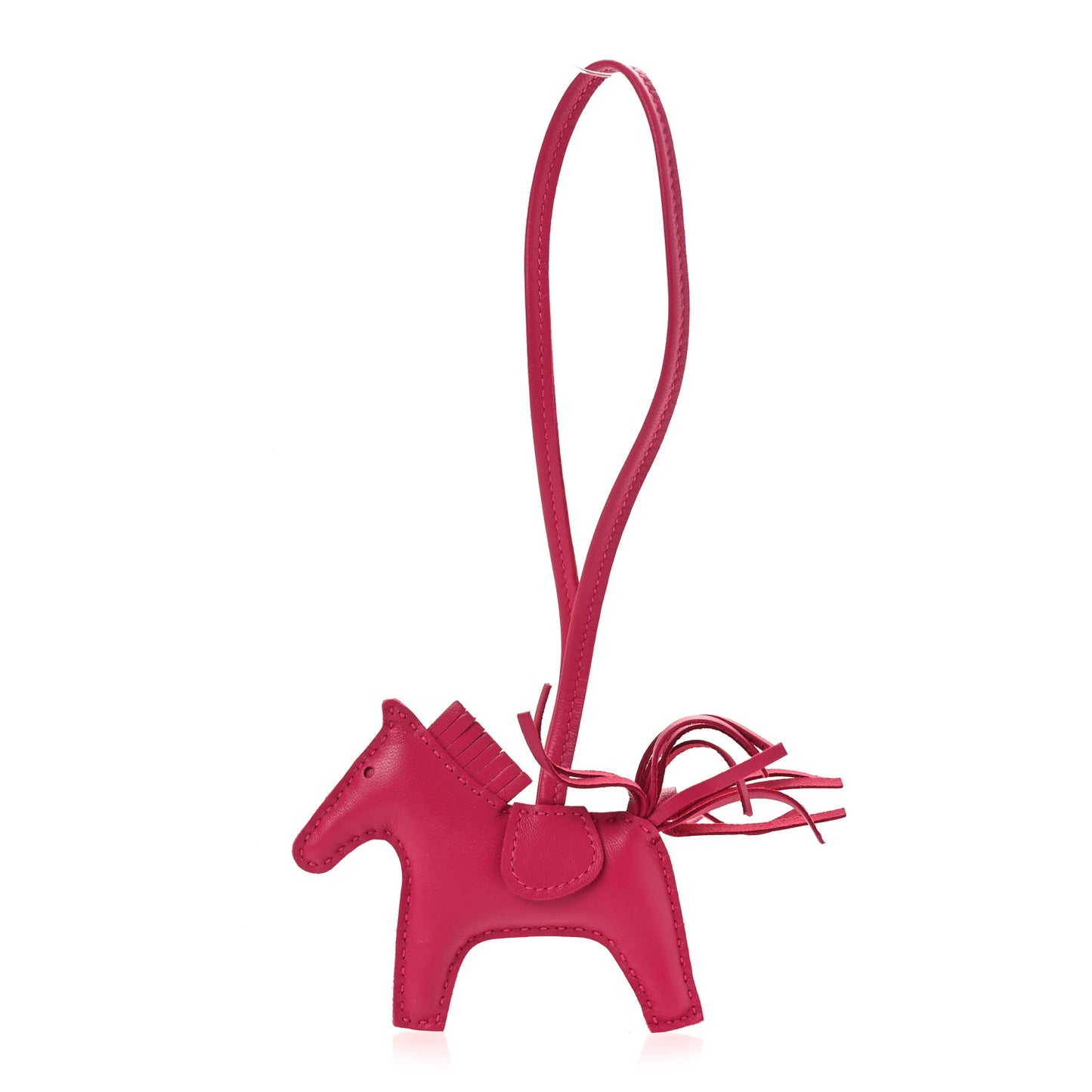 Milo Lambskin Grigri Rodeo Horse Bag Charm PM  Rose Mexico
