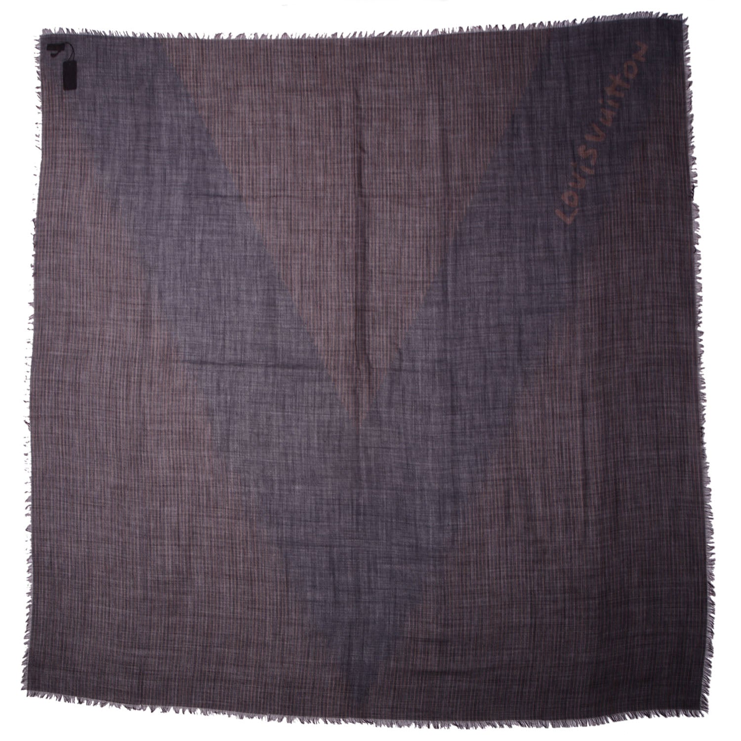 Louis Vuitton Wool Silk Sprouse Shawl Marron 3 of 4