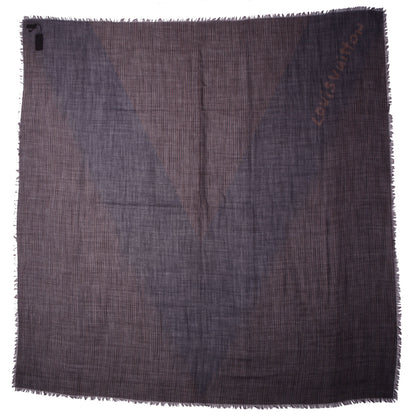Louis Vuitton Wool Silk Sprouse Shawl Marron 3 of 4