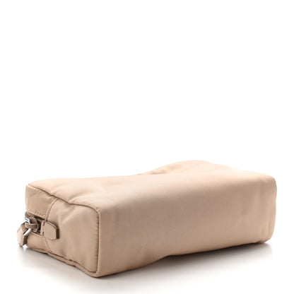 Prada Tessuto Nylon Vela Saffiano Necessaire Wristlet Pouch Cammeo 4 of 10