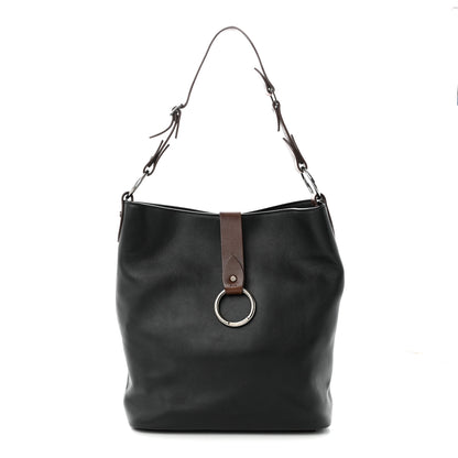 Saint Laurent Calfskin Ring Tote Black Brown 1 of 11