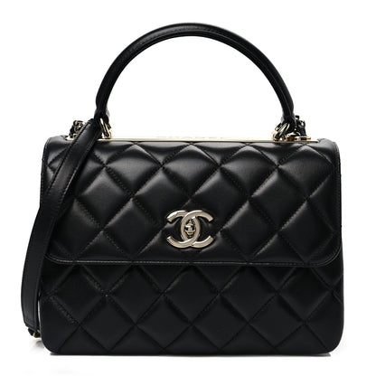 Chanel Lambskin Quilted Small Trendy CC Dual Handle Flap Bag Black 1 of 8