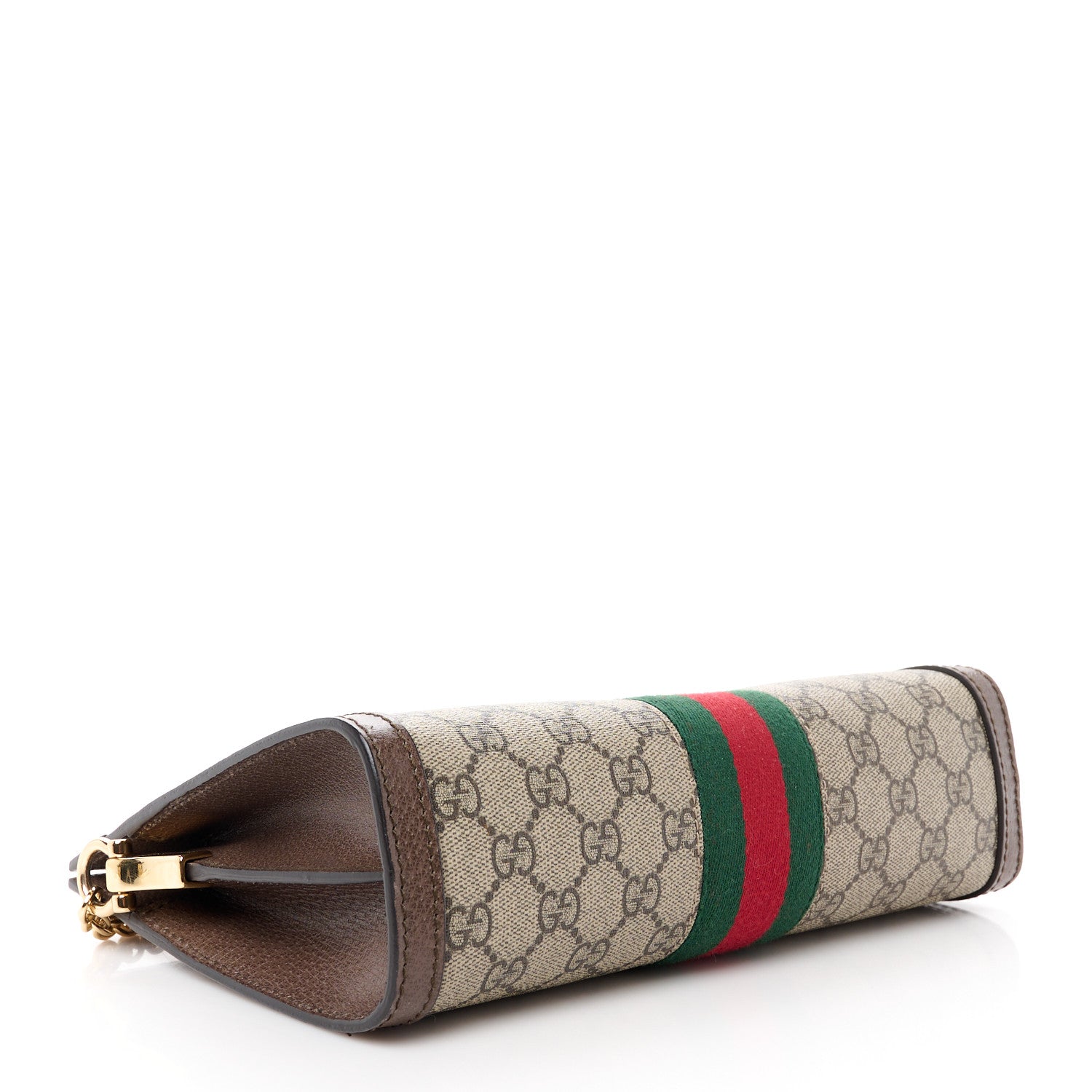 Gucci GG Supreme Monogram Web Small Ophidia Chain Shoulder Bag Brown 4 of 11