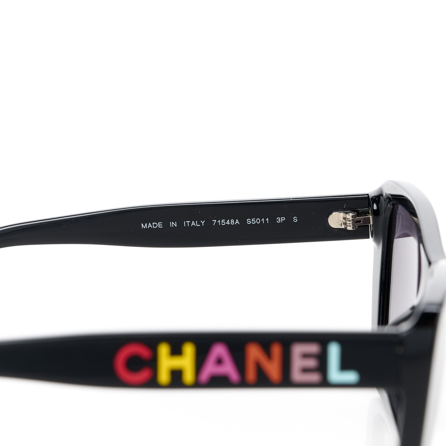 Chanel Acetate Polarized Butterfly Sunglasses 71548A Black 5 of 8