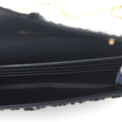 Christian Dior Oblique Saddle Chain Long Wallet Blue 6 of 12