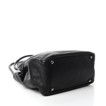 Chanel Lambskin Patent Calfskin Camellia Tote Black 4 of 10