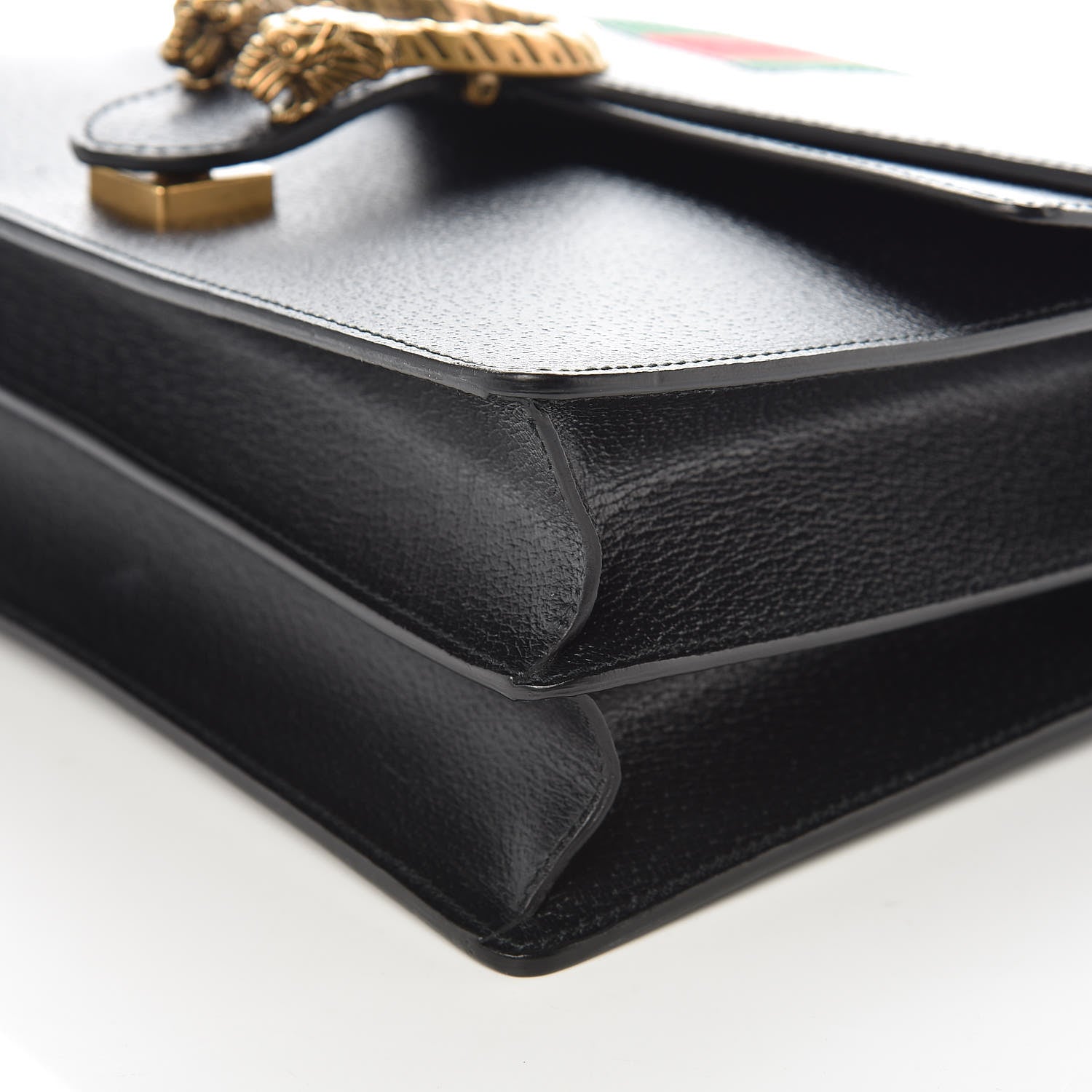 Gucci Calfskin Web Medium Dionysus Shoulder Bag Black 10 of 10