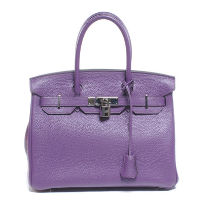 Hermes Taurillon Clemence Birkin 30 Ultraviolet 1 of 9