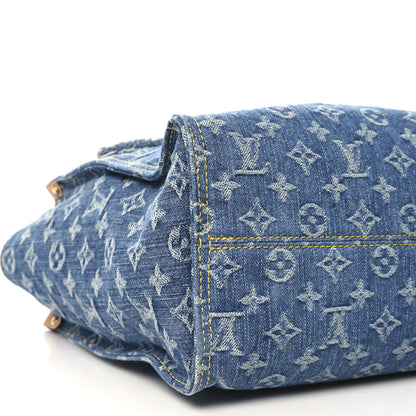 Louis Vuitton Monogram Denim Onthego MM  Blue 8 of 9