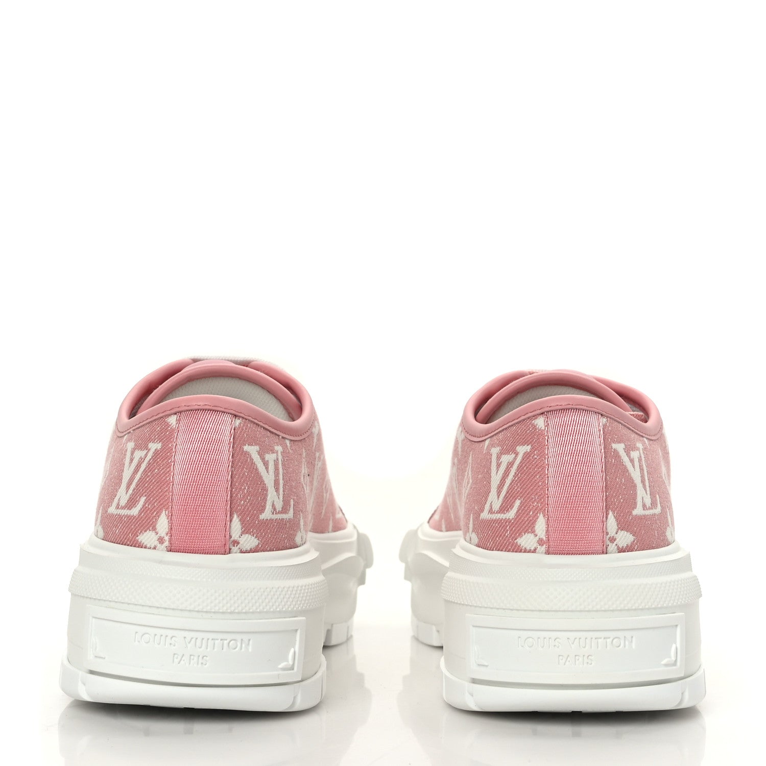 Louis Vuitton Denim Monogram Squad Sneakers 39 Pink 5 of 10