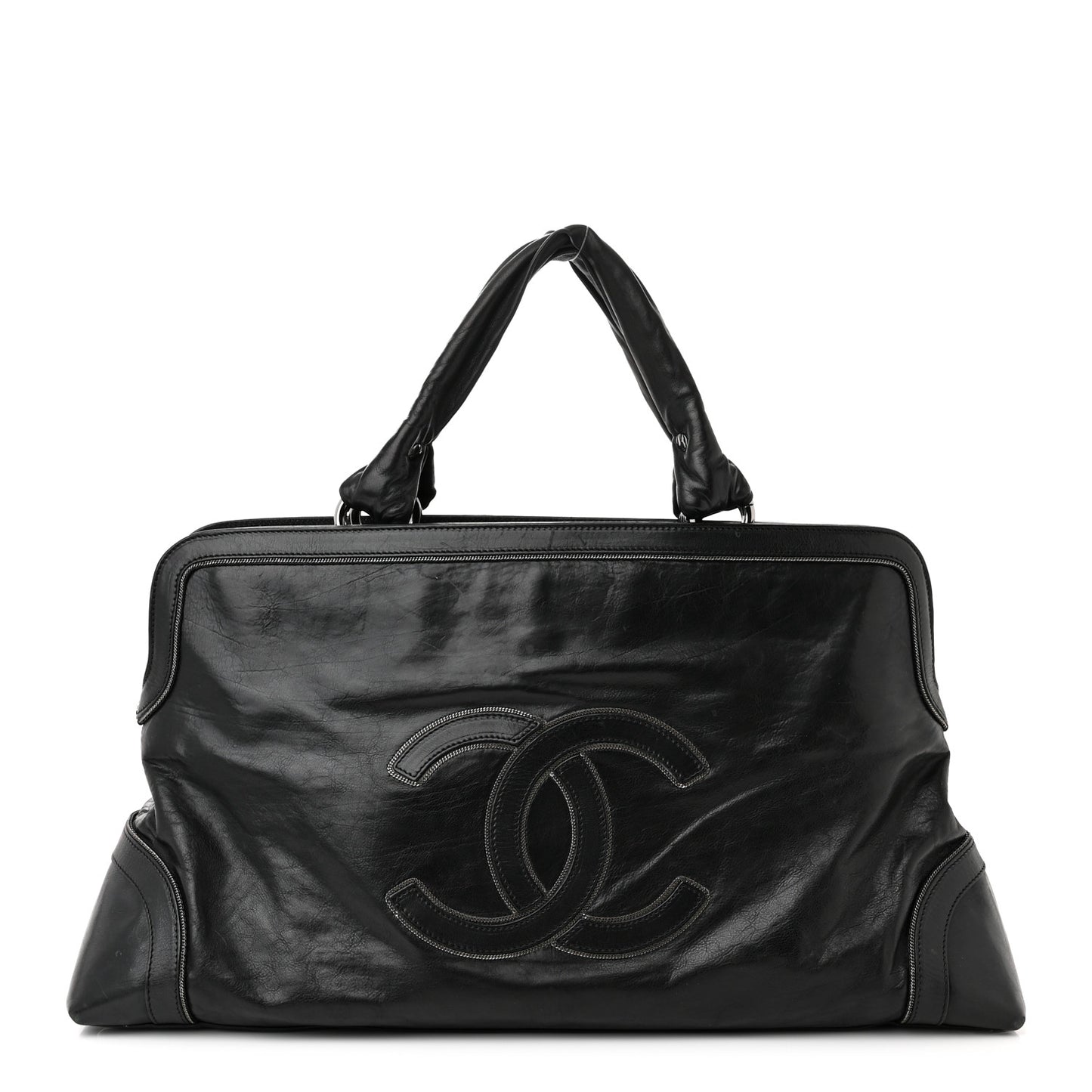 Lambskin East West Soho Shopper Black
