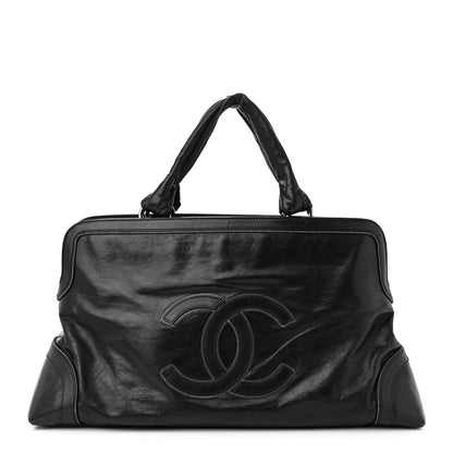 Chanel Lambskin East West Soho Shopper Black 1 of 15