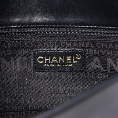Chanel Lambskin Quilted CC Chocolate Bar Flap Black 6 of 16