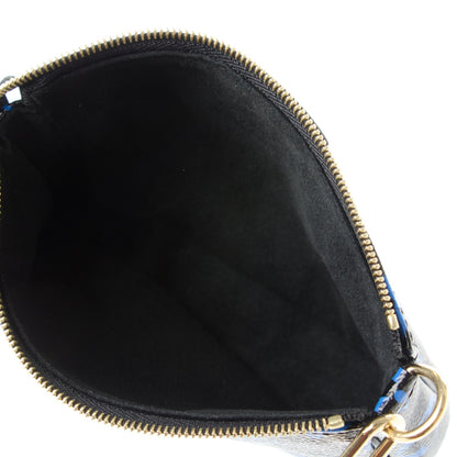 Louis Vuitton Colored Monogram Mini Pochette Accessories Blue Black 5 of 7