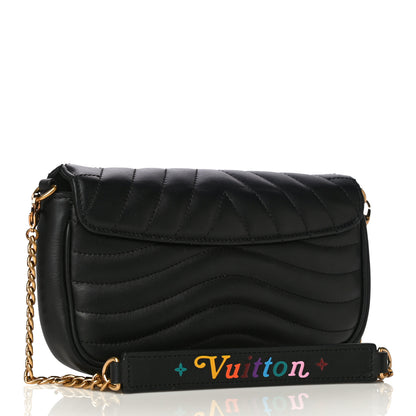 Louis Vuitton Calfskin New Wave Chain Pochette Black 3 of 12