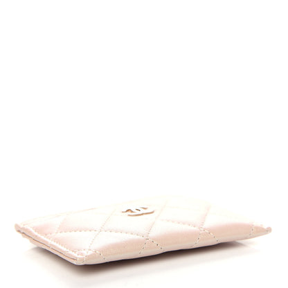 Chanel Iridescent Calfskin Quilted Card Holder Beige 4 of 9