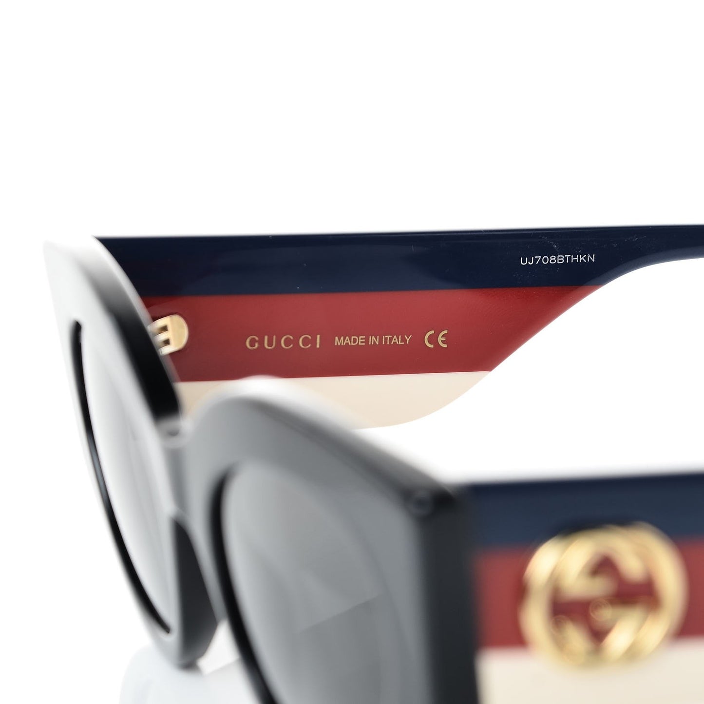 Acetate Oversized Rectangle Frame Web Sunglasses GG 0275/S Black