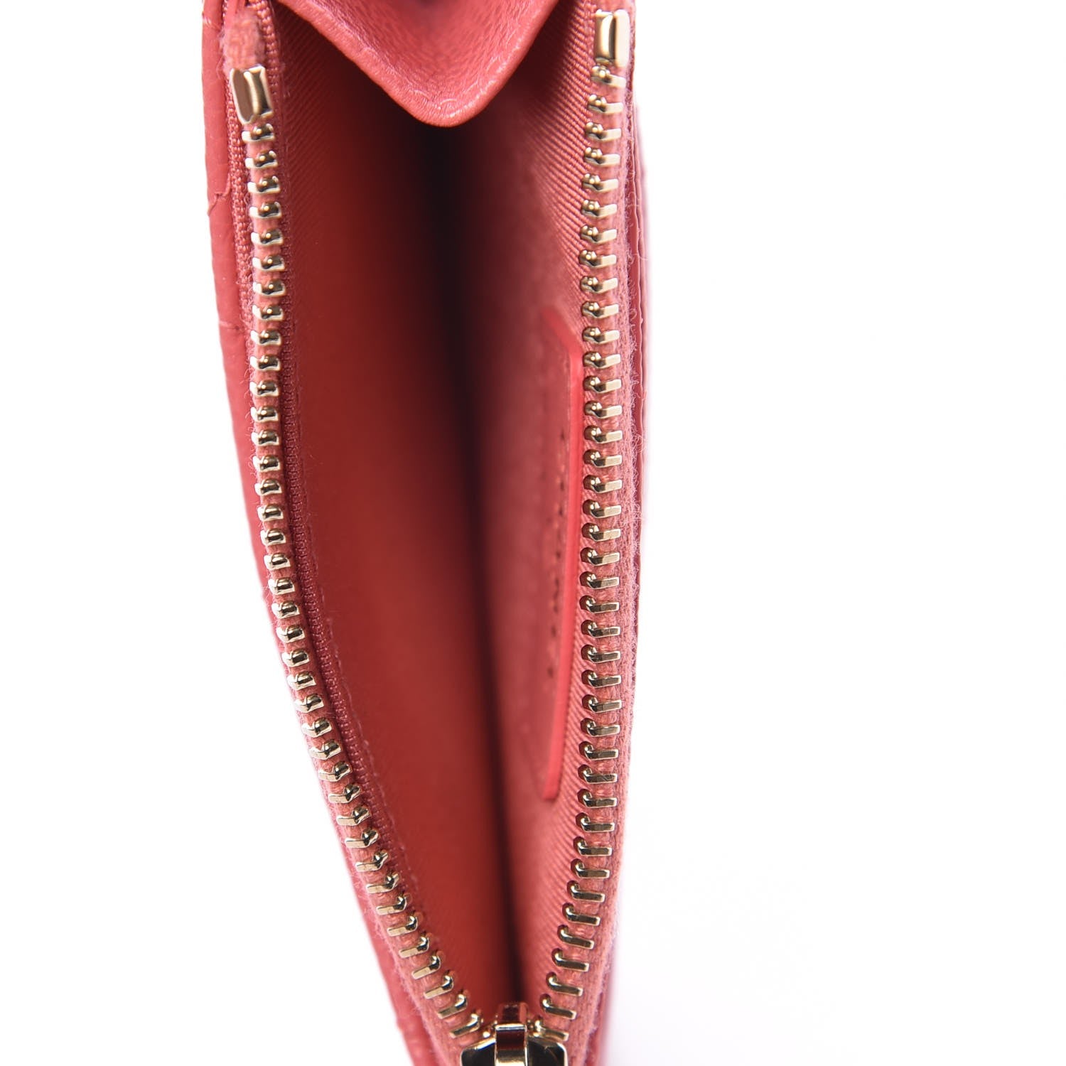 Chanel Caviar Quilted CC Zip Card Holder Pink 5 of 8