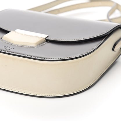 Celine Glazed Calfskin Small Bi-Color Trotteur Dark Grey 8 of 8